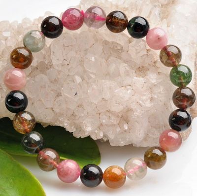 【纯天然超值精品 8mm巴西碧玺圆珠手链 Y81Y03】价格,厂家,图片,手链,东海县盛饰珠宝-