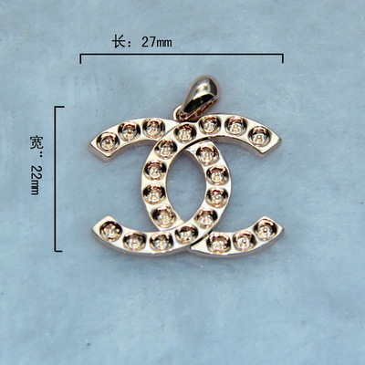 【宝强珠宝 镀金双C 大气两用款 可隔珠可吊坠】价格,厂家,图片,其他工艺品原料、辅料、配件,诸暨市山下湖镇宝强珠宝行-