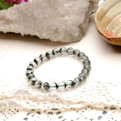 纯天然精品7mm绿幽灵圆珠手链 墨绿深绿全绿招财，品质与美学的完美融合