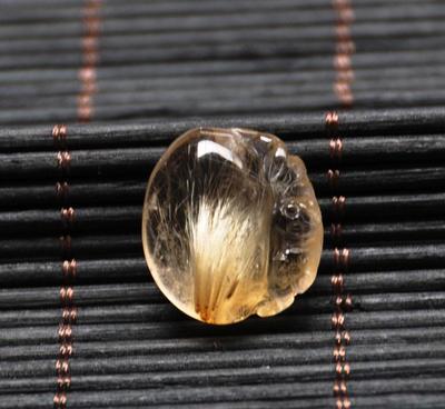 天然金顺发晶吊坠 晶壹水晶批发精品，一物一图保真珠宝